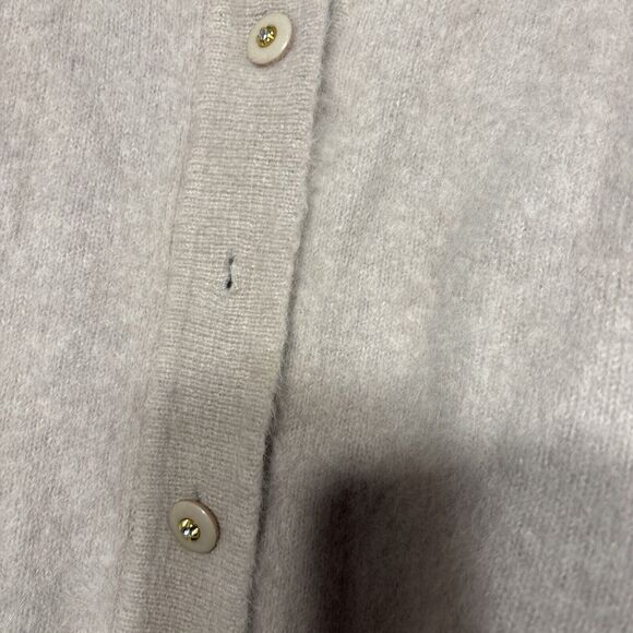 RARE BELLDINI Fluffy Fuzzy Vintage Angora Light Pink Cardigan Sweater Sz M Flaw - Picture 3 of 14